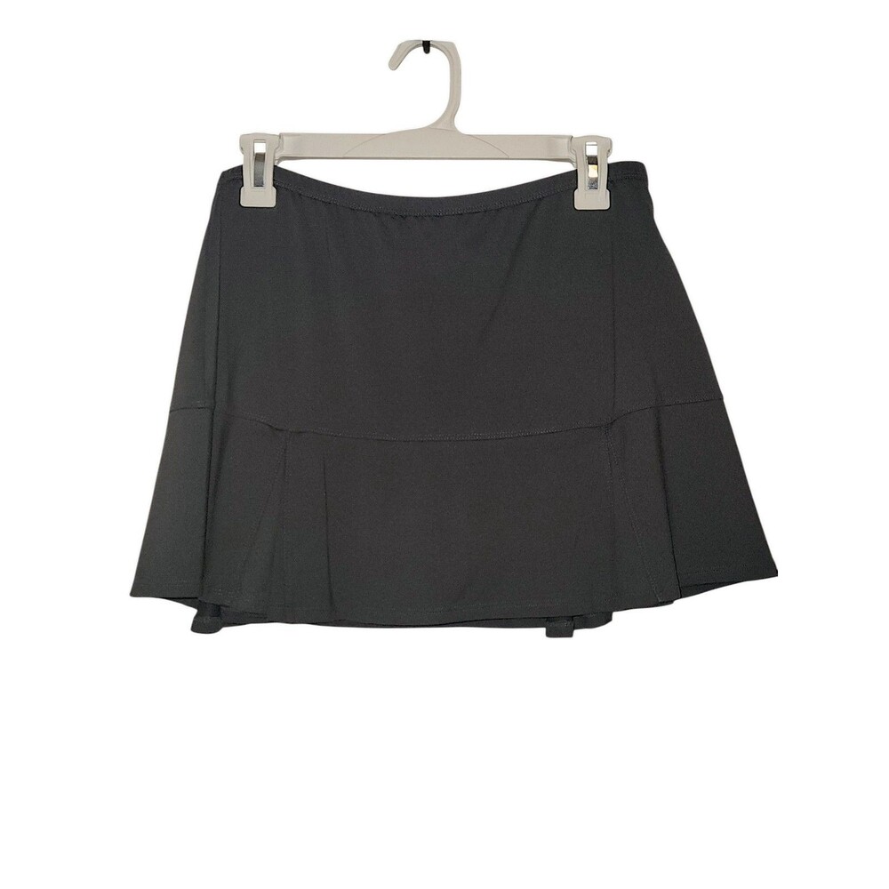 Bolle Women's GRAY Wide Pleated Hem Tennis/Pickleball/Golf Skort Elastic MEDIUM